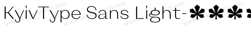 KyivType Sans Light字体转换
